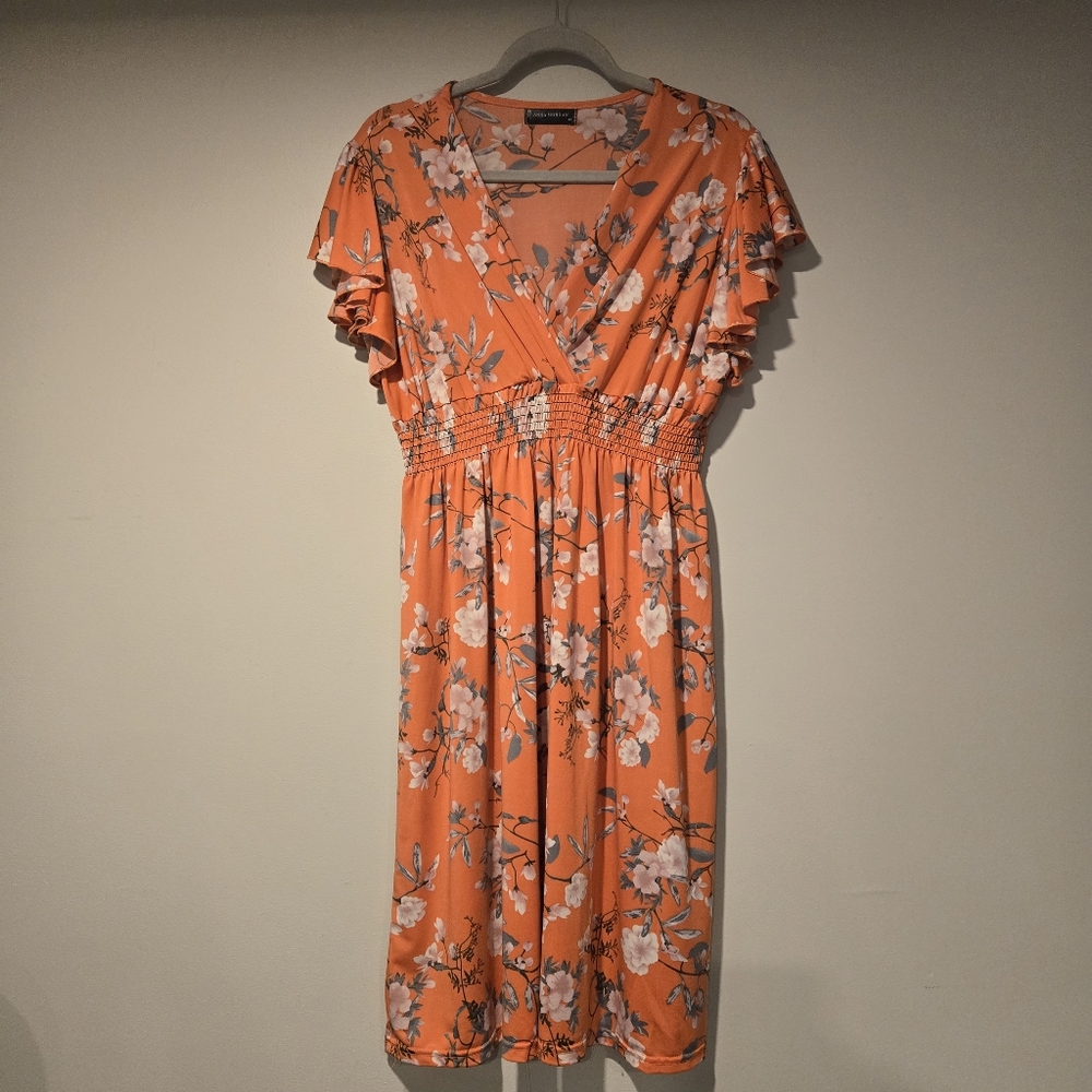 🌱4 for $10 🌱 ANNA MORGAN | Coral Floral Dress